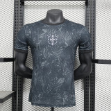 2024-25 Brazil black and gray Special Player version jersey  (The player version is more slim fit, it is recommended to buy one size larger)