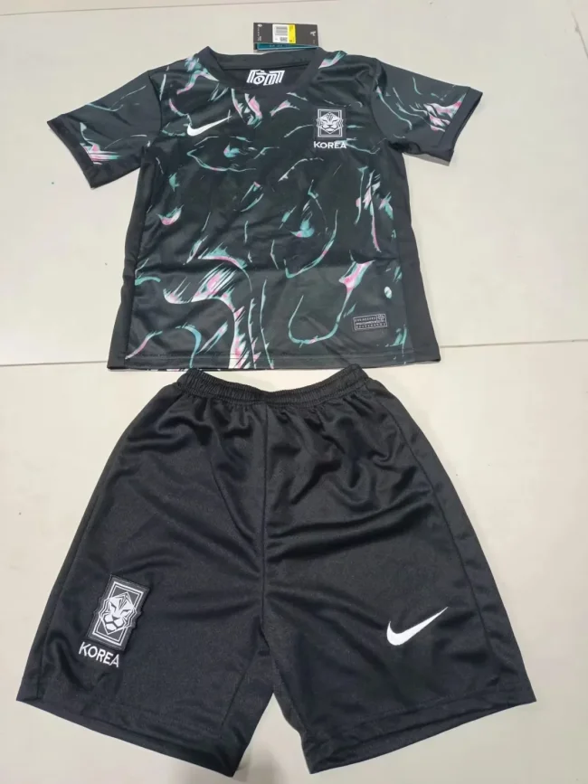 2024-25 South Korea away black kids kit