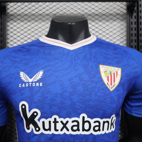 2024-25 Bilbao away player version jersey(The player version is more slim fit, it is recommended to buy one size larger)
