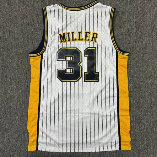 Pacers Retro No. 31 Miller White Jersey