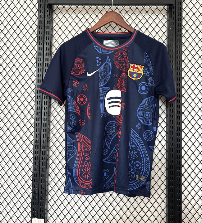 2024-25 Barcelona blue and pink special jersey