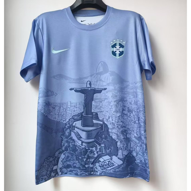 2025 Brazil Blue Jesus Edition Jersey