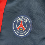 2024-25 Paris Saint Germain   white and blue cotton jacket