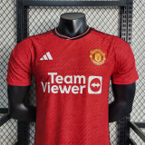 2023-24 Manchester United  home player version jersey(The player version is more slim fit, it is recommended to buy one size larger)