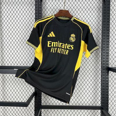 2025-26 .Real Madrid Black and yellow special edition Jersey