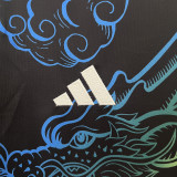 2024-25 Real Madrid black colorful dragon jersey