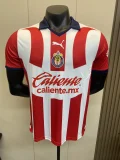 Chivas Guadalajara 2023-24 home Soccer jersey   (The player version is more slim fit, it is recommended to buy one size larger)
