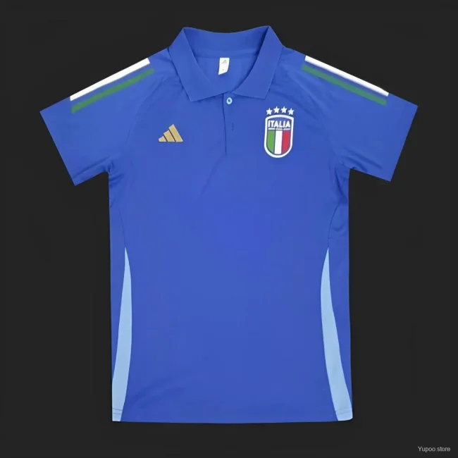 2024 Italy Home POLO Blue Jersey