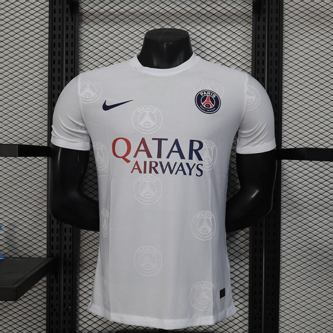 2025-26 Paris Saint Germain white special player version jersey (The player version is more slim fit, it is recommended to buy one size larger)