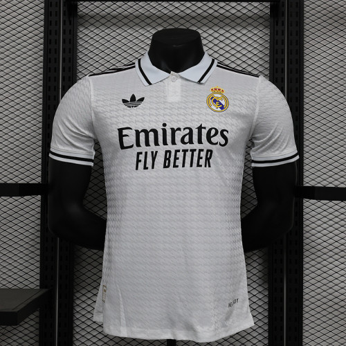 2024-25.Real Madrid  White player version jersey   (The player version is more slim fit, it is recommended to buy one size larger)