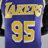 23 75th Anniversary TOSCANO #95 Los Angeles Lakers Jordan Purple NBA Jersey