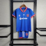 2023-24 University of Chile home kids kit soccer jerseys