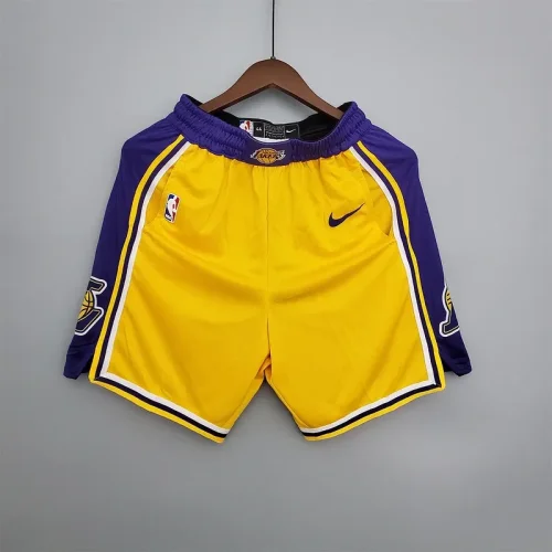 Lakers Yellow Shorts NBA