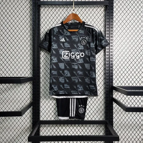 Ajax 202324 Black 2 away kids soccer jerseys
