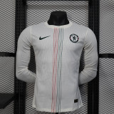 2025-26 Chelsea away long sleeve player version jersey  (The player version is more slim fit, it is recommended to buy one size larger)