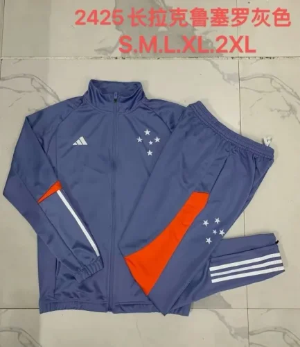 cruzeiro 2024 gray tracksuit