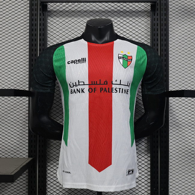 2025-26 Palestino home player version jersey (The player version is more slim fit, it is recommended to buy one size larger)