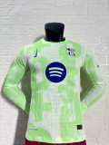 2024-25 Barcelona Third away player version long sleeve jersey (The player version is more slim fit, it is recommended to buy one size larger)