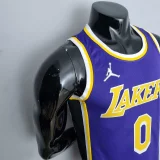 75th Anniversary Westbrook #0 Los Angeles Lakers Jordan Purple NBA Jerseyy