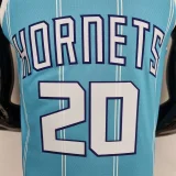 75th Anniversary Hayward #20 Charlotte Hornets Blue NBA Jersey
