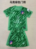 2024-25 .Atletico Madrid  Green goalkeeper adult and kid kit