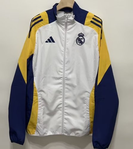 Real Madrid    white windbreaker jakcet