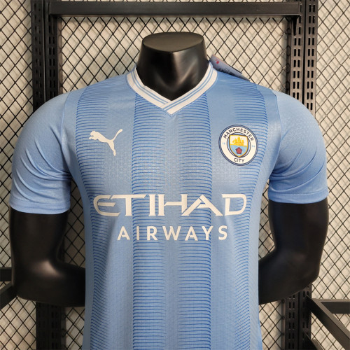 2023-24 Manchester CityI home player version(The player version is more slim fit, it is recommended to buy one size larger)