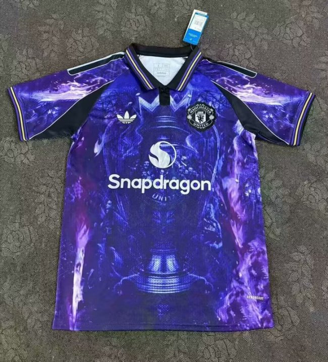 2025-26 Manchester United Gold cup purple special jersey