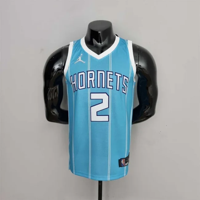 75th Anniversary Ball #2 Charlotte Hornets Blue NBA Jersey