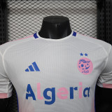 2025-26 Algeria special version white pink Player Version soccer jersey size