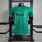Newcastle 2023-24 away player version soccer jerseys(The player version is more slim fit, it is recommended to buy one size larger)