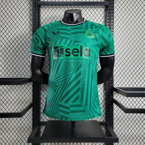 Newcastle 2023-24 away player version soccer jerseys(The player version is more slim fit, it is recommended to buy one size larger)