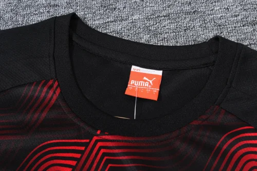 2024-25 AC Milan red and black cotton training suit