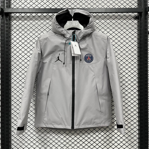 2024-25 Paris Saint Germain   Gray Cotton Jacket