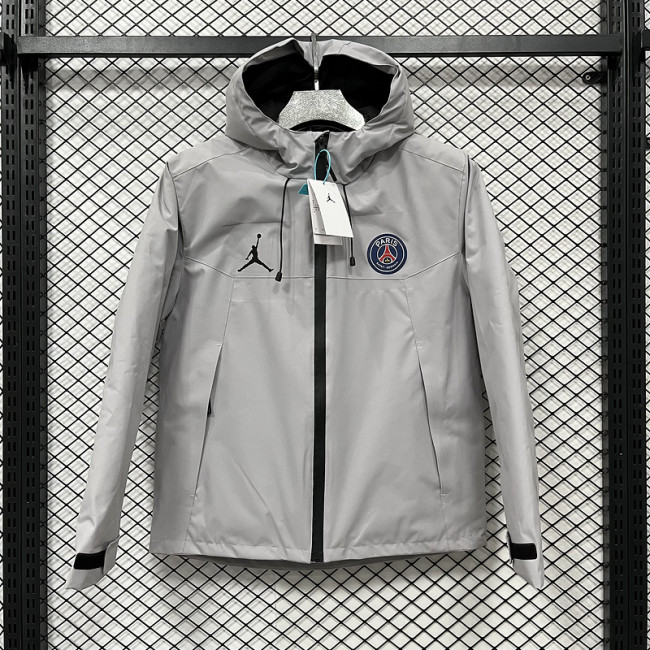 2024-25 Paris Saint Germain   Gray Cotton Jacket