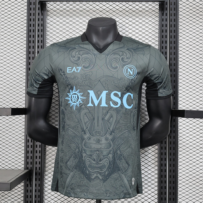 2024-25 Napoli Black Special Player Version Jersey (The player version is more slim fit, it is recommended to buy one size larger)