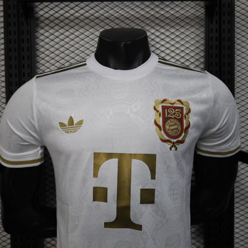 2025-26 Bayern 125th anniversary player version jersey    (The player version is more slim fit, it is recommended to buy one size larger)