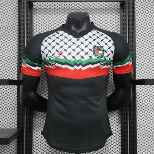 2024-25 Palestinian black player version(The player version is more slim fit, it is recommended to buy one size larger)