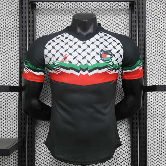 2024-25 Palestinian black player version(The player version is more slim fit, it is recommended to buy one size larger)