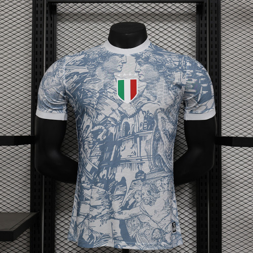 2024-25 Italy White Special Player Version Jersey (The player version is more slim fit, it is recommended to buy one size larger)