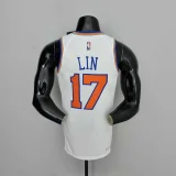 75th Anniversary Lin #17 New York Knicks White NBA Jersey
