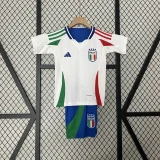 2024 Italy away white kids kit