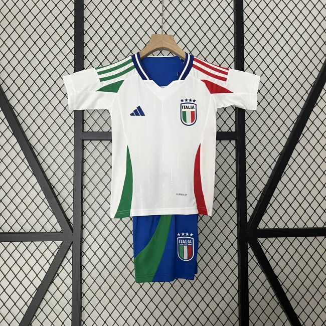 2024 Italy away white kids kit