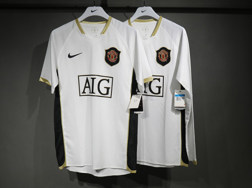 2006-07 Manchester United  away white retro player version jersey