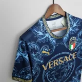 Italy 2023-24 x Versace blue Soccer jersey
