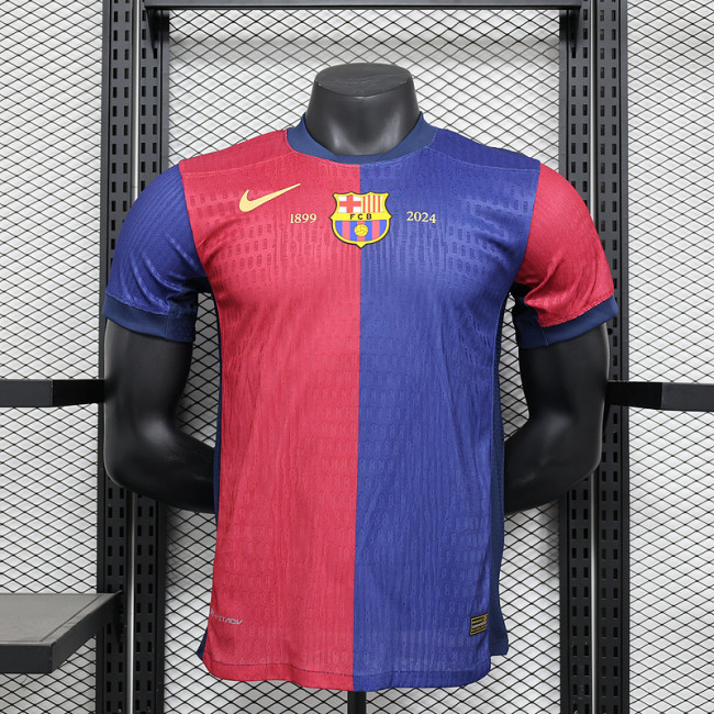 2024-25 Barcelona 125th Anniversary Player version jersey (The player version is more slim fit, it is recommended to buy one size larger)