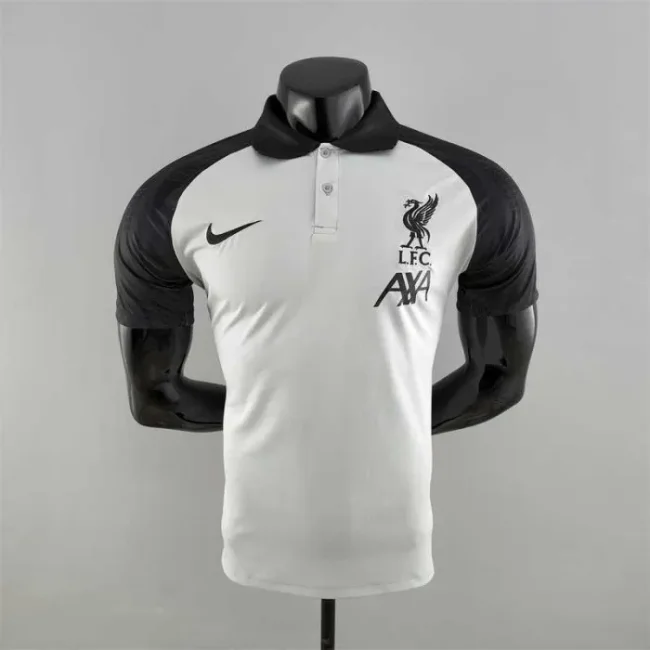 Liverpool 2022-23 blackwhite POLO Player version soccer jerseys