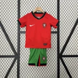 2024-25 Portugal home kids soccer jerseys