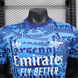 2024-25  Arsenal blue special player version jersey   (The player version is more slim fit, it is recommended to buy one size larger)