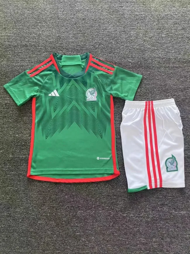 2022 Mexico home game kids soccer jerseys